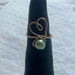Handmade Gold toned wire wrapped Adjustable ring